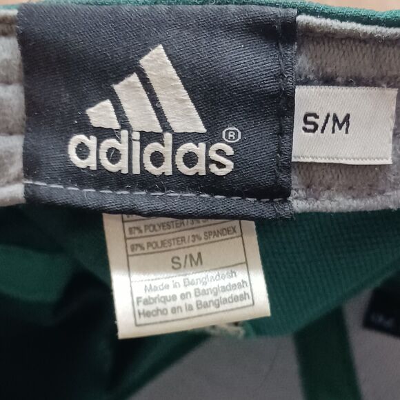 Eastern Michigan Eagles Hat Cap Adult Small Medium S/M Green Stretch Adidas - Picture 10 of 12